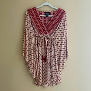 Red and Beige Paisley Mini Dreas